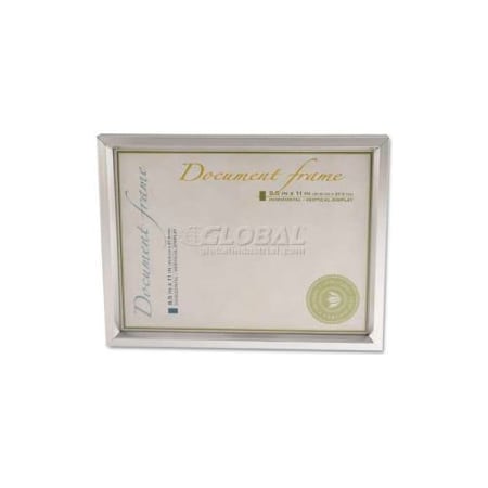 Universal Universal Plastic Document Frame, for 8 1/2 x 11, Easel Back, Metallic Silver UNV76853***